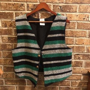 VTG Y2K Mens Roco Striped Rugged Vest